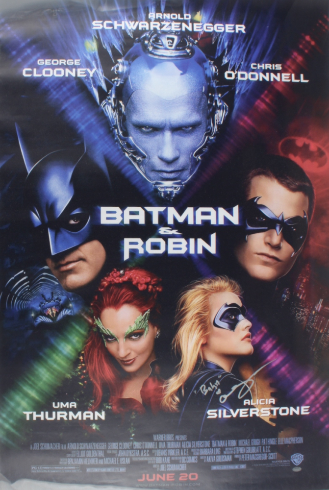 Alicia Silverstone Signed "Batman & Robin" 24x36 Movie Poster Inscribed
