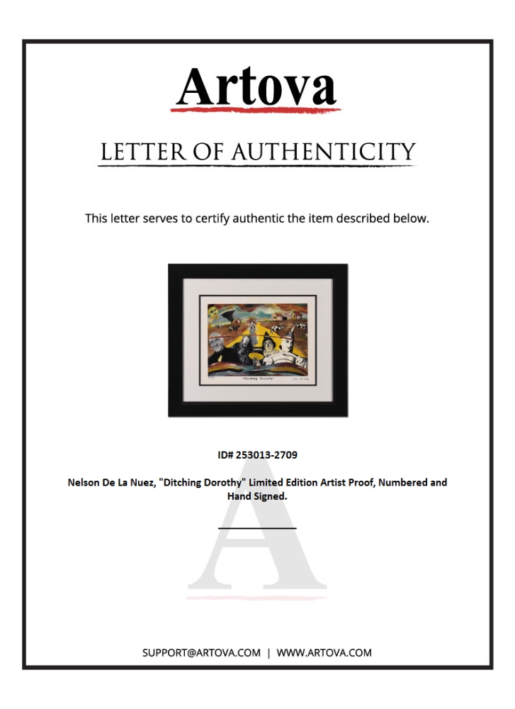 "Ditching Dorothy" LE 25x21 Custom Framed Artist Proof by Nelson De La Nuez (Artova) at PristineAuction.com "Ditching Dorothy" LE 25x21 Custom Framed Artist Proof by Nelson De La Nuez (Artova) at PristineAuction.com