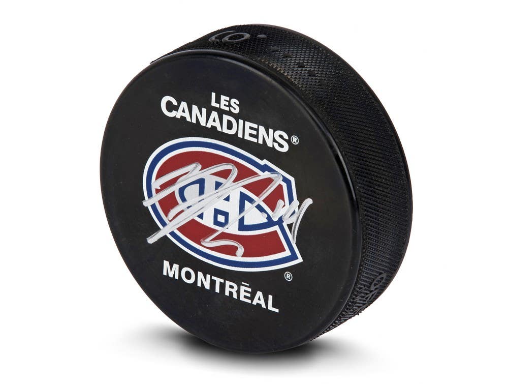 Nick Suzuki Signed Canadiens Logo Hockey Puck (UDA COA) at PristineAuction.com Nick Suzuki Signed Canadiens Logo Hockey Puck (UDA COA) at PristineAuction.com
