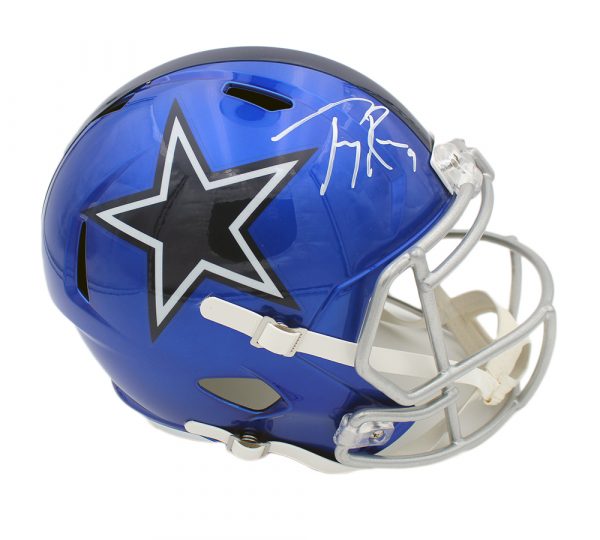 Tony Romo Signed Cowboys Full-Size Flash Alternate Speed Helmet (Radtke COA) at PristineAuction.com Tony Romo Signed Cowboys Full-Size Flash Alternate Speed Helmet (Radtke COA) at PristineAuction.com