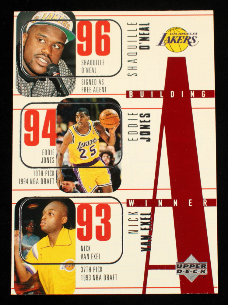 1996-97 Upper Deck #148 Shaquille O'Neal / Eddie Jones / Kobe Bryant / Cedric Ceballos / Nick Van Exel