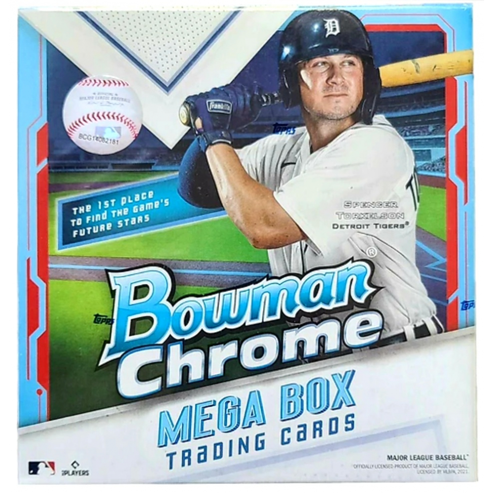 2021 Bowman Chrome Baseball Mega Box with (7) Packs Pristine Auction