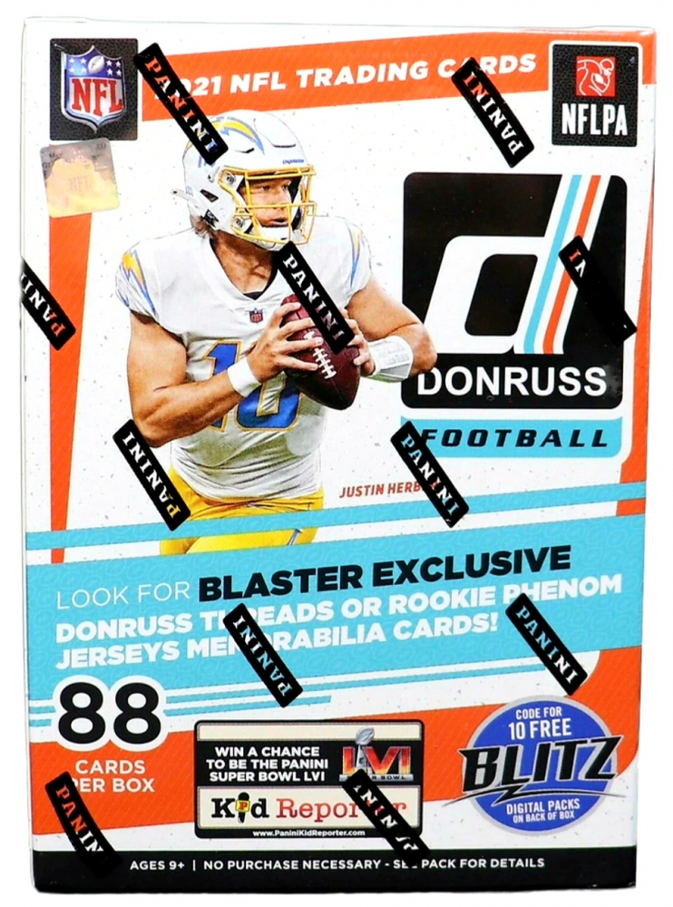 2021 Panini Donruss Football Blaster Box with (11) Packs Pristine Auction