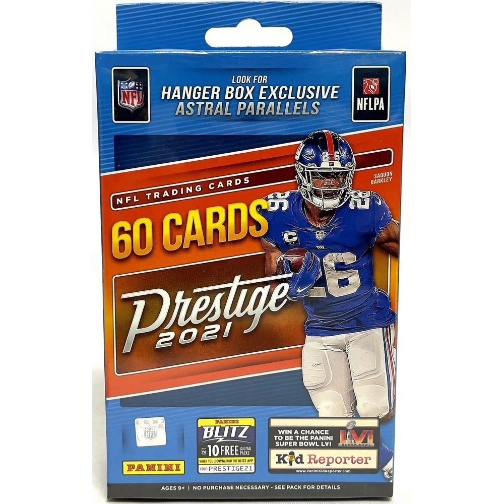 2021 Panini Prestige Football Hanger Box with (60) Cards Pristine Auction
