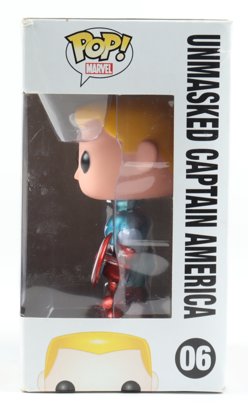 Unmasked Captain America - "Marvel" #06 Funko Pop! Vinyl Figure at PristineAuction.com Unmasked Captain America - "Marvel" #06 Funko Pop! Vinyl Figure at PristineAuction.com