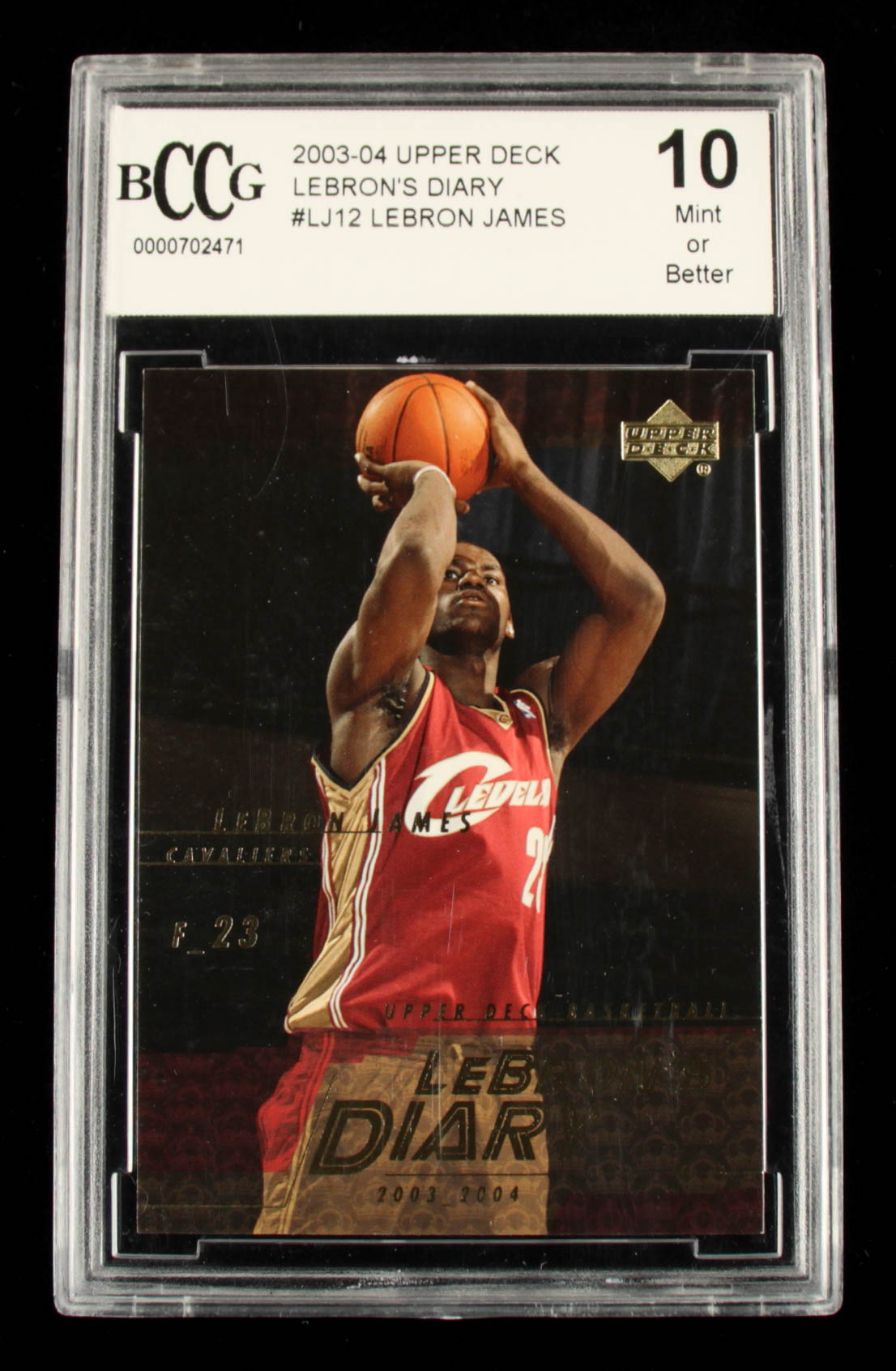 LeBron James 2003-04 Upper Deck LeBron's Diary #LJ12 (BCCG 10) at PristineAuction.com LeBron James 2003-04 Upper Deck LeBron's Diary #LJ12 (BCCG 10) at PristineAuction.com