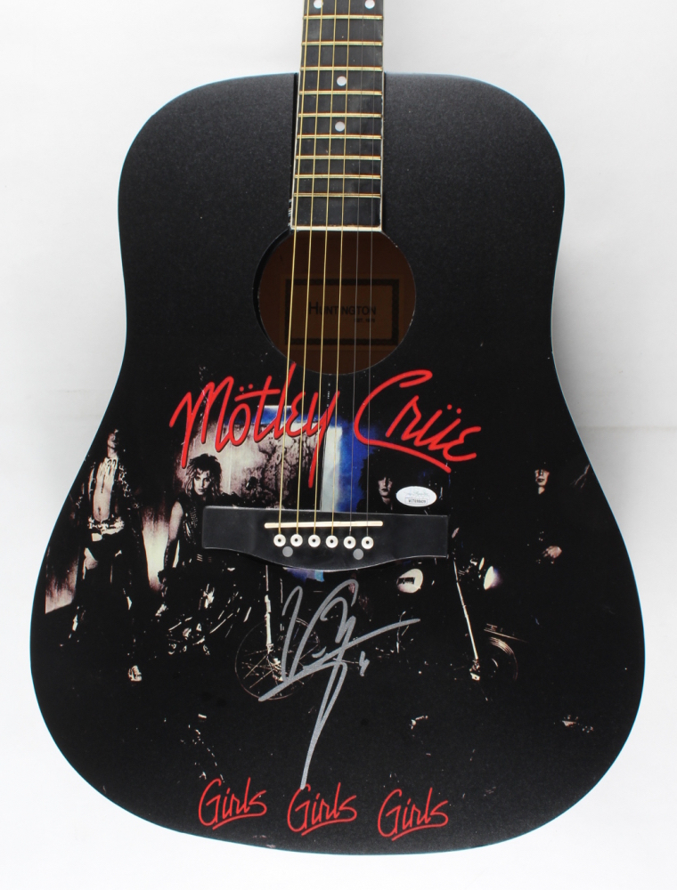Vince Neil Signed Motley Crue 40" Acoustic Guitar (JSA COA) at PristineAuction.com Vince Neil Signed Motley Crue 40" Acoustic Guitar (JSA COA) at PristineAuction.com
