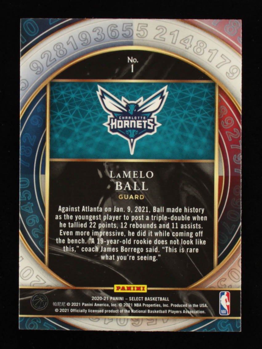 LaMelo Ball 2020-21 Select Numbers #1 at PristineAuction.com LaMelo Ball 2020-21 Select Numbers #1 at PristineAuction.com