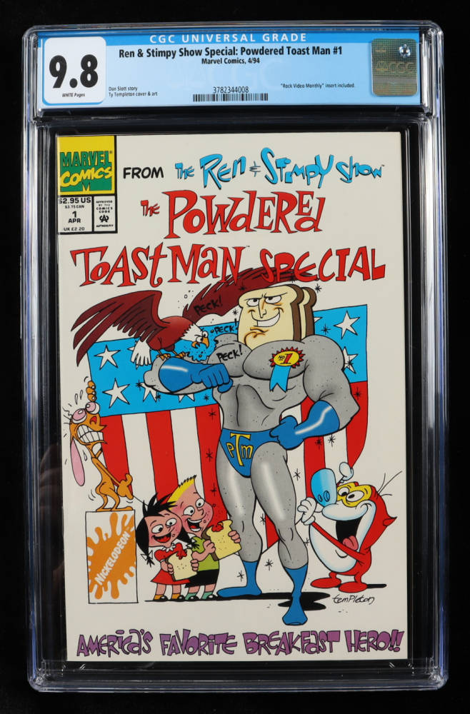 1994 "Ren & Stimpy Powdered Toast Man" Issue 1 Marvel Comic Book (CGC
