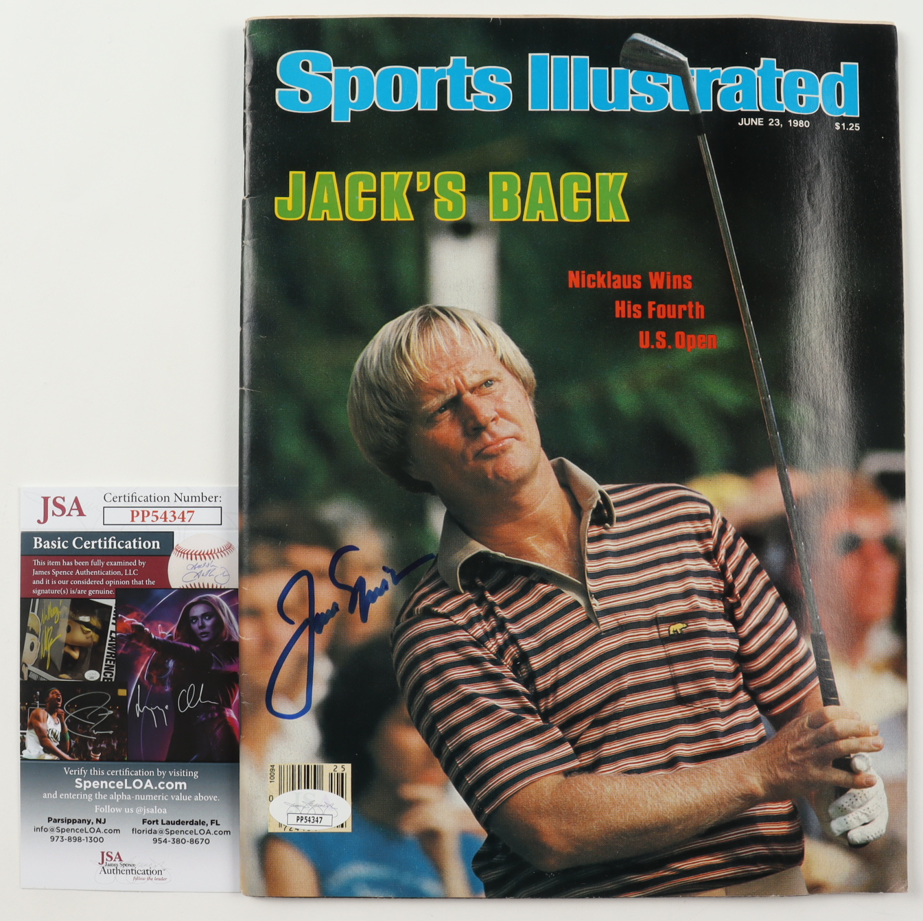 Jack Nicklaus Signed "Sports Illustrated" Magazine (JSA) at PristineAuction.com Jack Nicklaus Signed "Sports Illustrated" Magazine (JSA) at PristineAuction.com