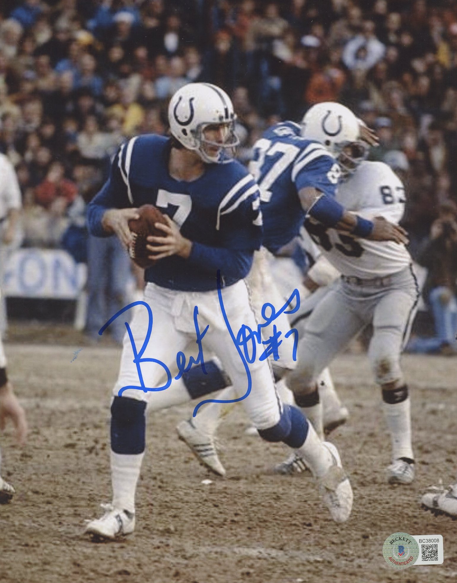 Bert Jones Signed Colts 8x10 Photo (Beckett) at PristineAuction.com Bert Jones Signed Colts 8x10 Photo (Beckett) at PristineAuction.com