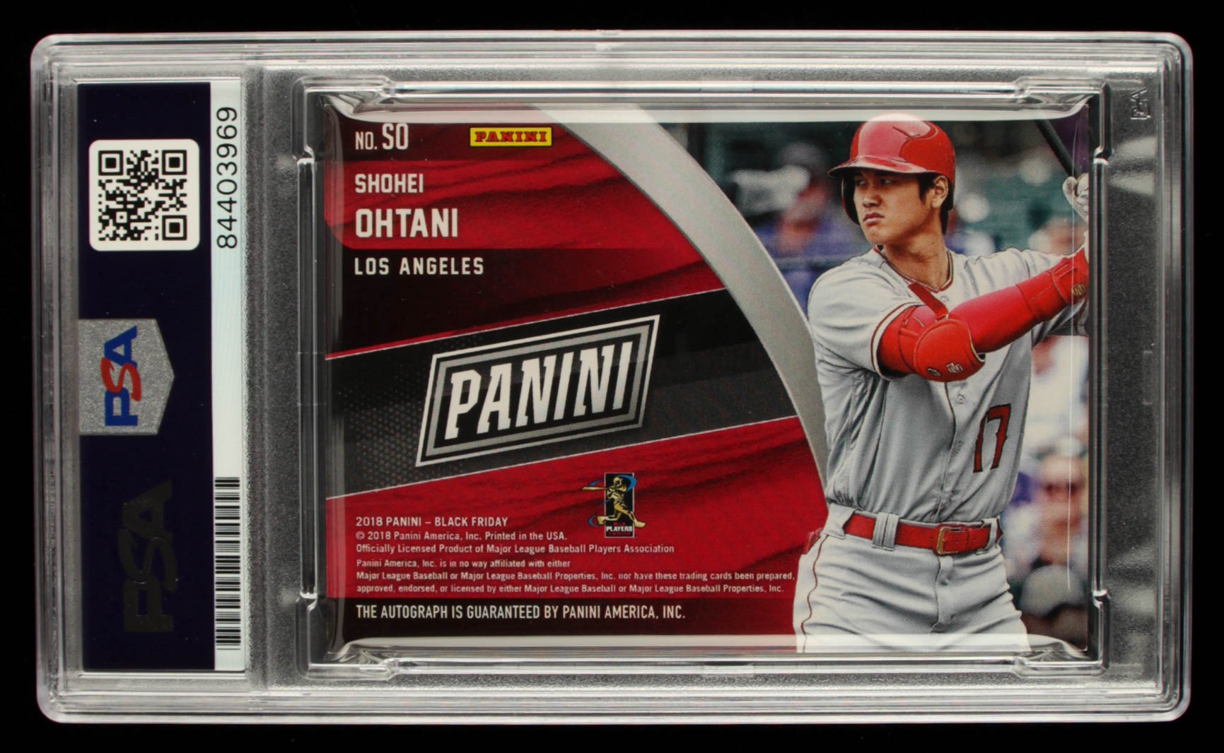 Shohei Ohtani 2018 Panini Black Friday Manufactured Patch Autographs #SO (PSA) at PristineAuction.com Shohei Ohtani 2018 Panini Black Friday Manufactured Patch Autographs #SO (PSA) at PristineAuction.com