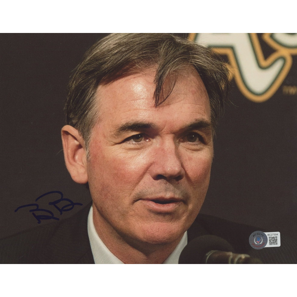 Billy Beane Signed 8x10 Photo (Beckett COA) Pristine Auction
