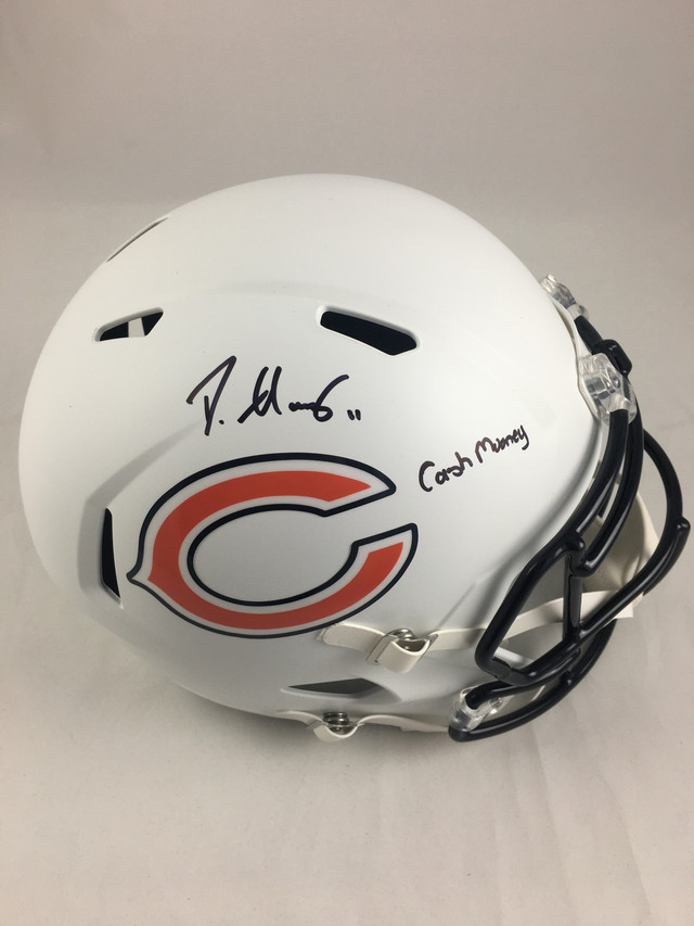 Darnell Mooney Signed Bears Full-Size Matte White Speed Helmet Inscribed "Cash Mooney" (JSA COA) at PristineAuction.com Darnell Mooney Signed Bears Full-Size Matte White Speed Helmet Inscribed "Cash Mooney" (JSA COA) at PristineAuction.com