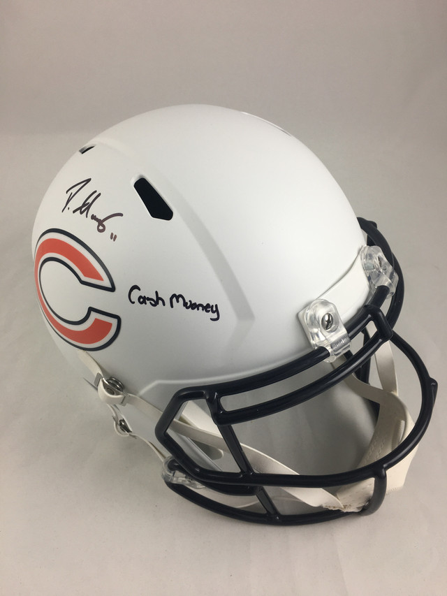 Darnell Mooney Signed Bears Full-Size Matte White Speed Helmet Inscribed "Cash Mooney" (JSA COA) at PristineAuction.com Darnell Mooney Signed Bears Full-Size Matte White Speed Helmet Inscribed "Cash Mooney" (JSA COA) at PristineAuction.com