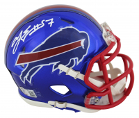 A.J. Epenesa Signed Bills Flash Alternate Speed Mini Helmet (Beckett) at PristineAuction.com