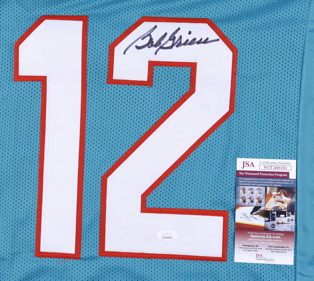 Bob Griese Signed Jersey (JSA COA) at PristineAuction.com Bob Griese Signed Jersey (JSA COA) at PristineAuction.com