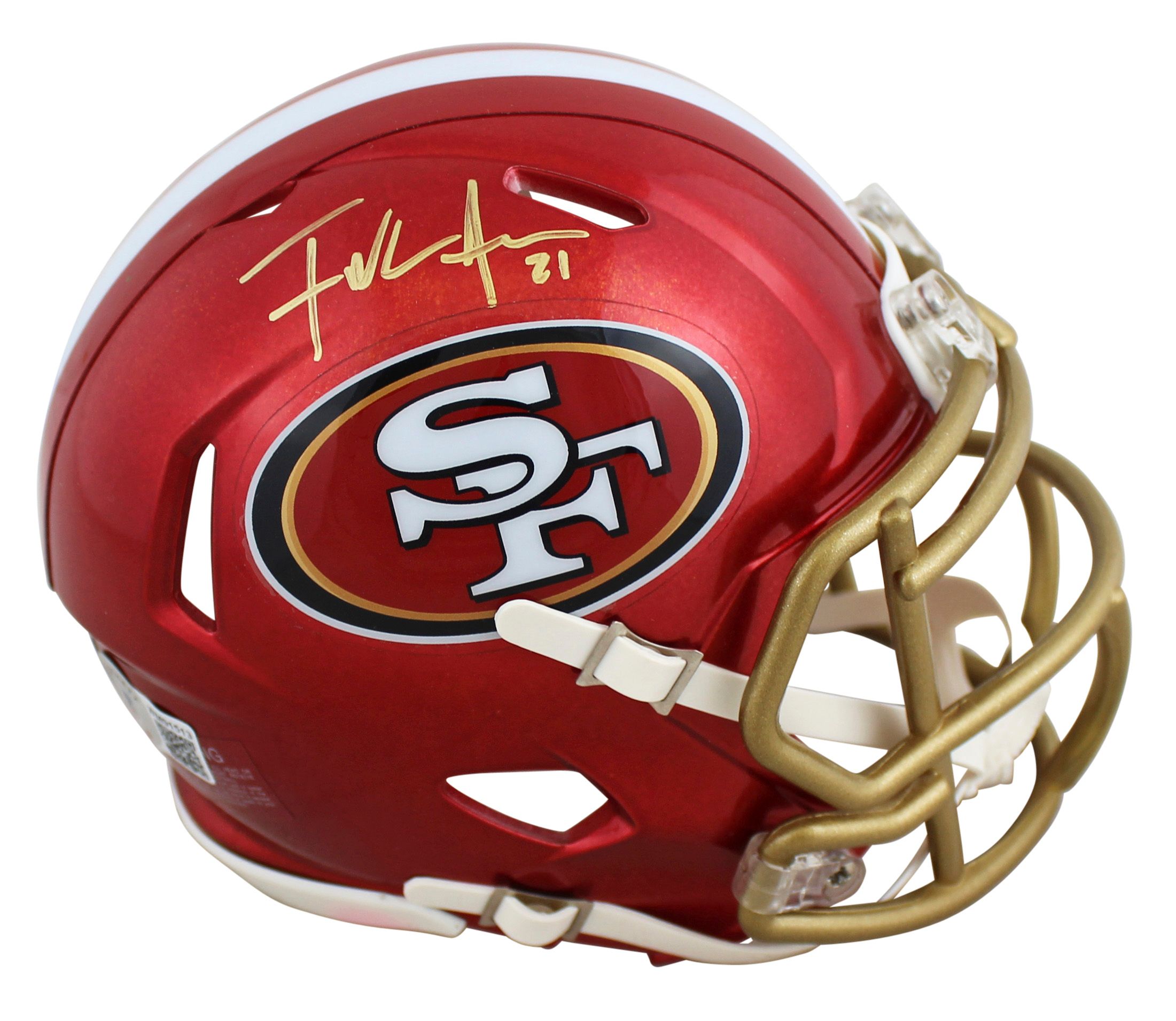 Frank Gore Signed 49ers Flash Alternate Speed Mini Helmet (Beckett) at PristineAuction.com Frank Gore Signed 49ers Flash Alternate Speed Mini Helmet (Beckett) at PristineAuction.com