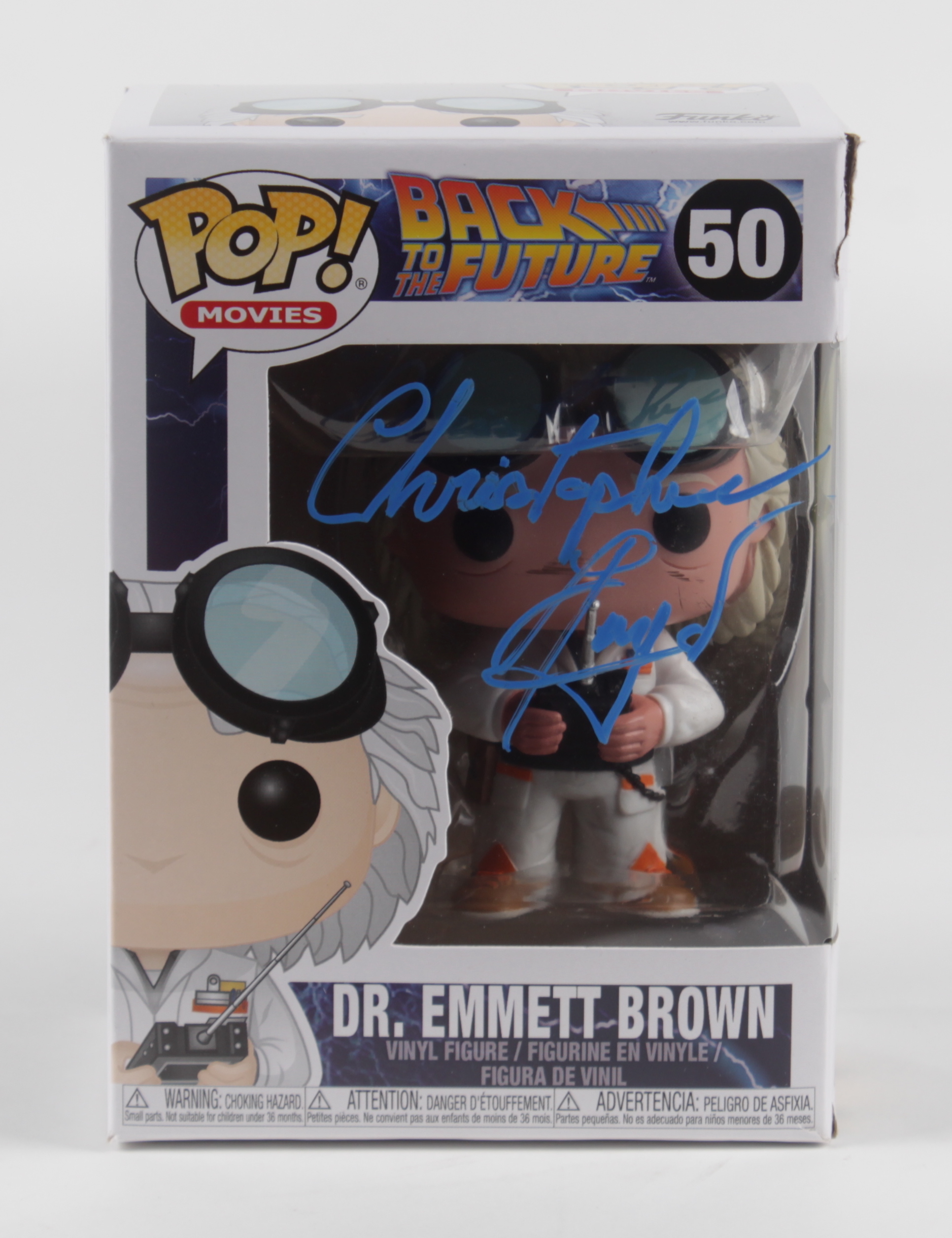 Christopher Lloyd Signed "Back to the Future" #50 Dr. Emmett Brown Funko Pop! Vinyl Figure (JSA COA) (See Description) at PristineAuction.com Christopher Lloyd Signed "Back to the Future" #50 Dr. Emmett Brown Funko Pop! Vinyl Figure (JSA COA) (See Description) at PristineAuction.com