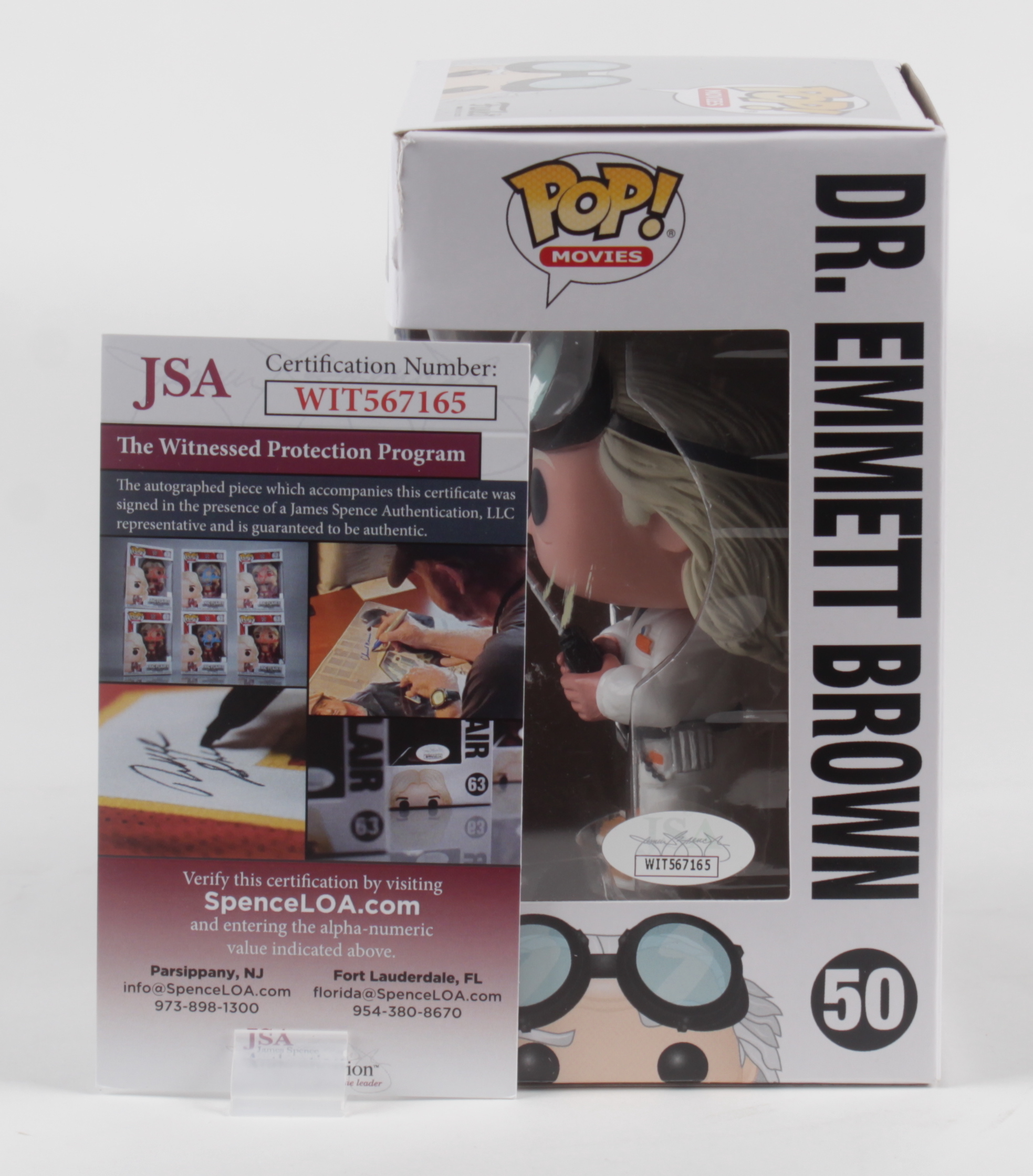 Christopher Lloyd Signed "Back to the Future" #50 Dr. Emmett Brown Funko Pop! Vinyl Figure (JSA COA) (See Description) at PristineAuction.com Christopher Lloyd Signed "Back to the Future" #50 Dr. Emmett Brown Funko Pop! Vinyl Figure (JSA COA) (See Description) at PristineAuction.com