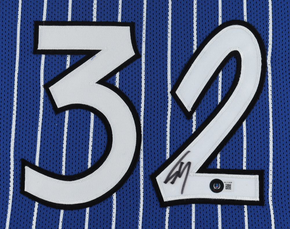 Shaquille O'Neal Signed 35x43 Custom Framed Jersey Display (Beckett Hologram) at PristineAuction.com Shaquille O'Neal Signed 35x43 Custom Framed Jersey Display (Beckett Hologram) at PristineAuction.com