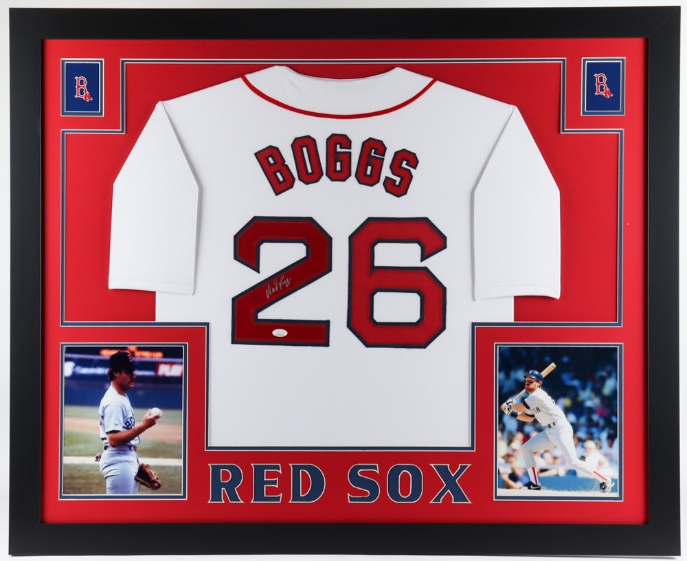 Wade Boggs Signed 35.5x43.5 Custom Framed Jersey Display (JSA) at PristineAuction.com Wade Boggs Signed 35.5x43.5 Custom Framed Jersey Display (JSA) at PristineAuction.com