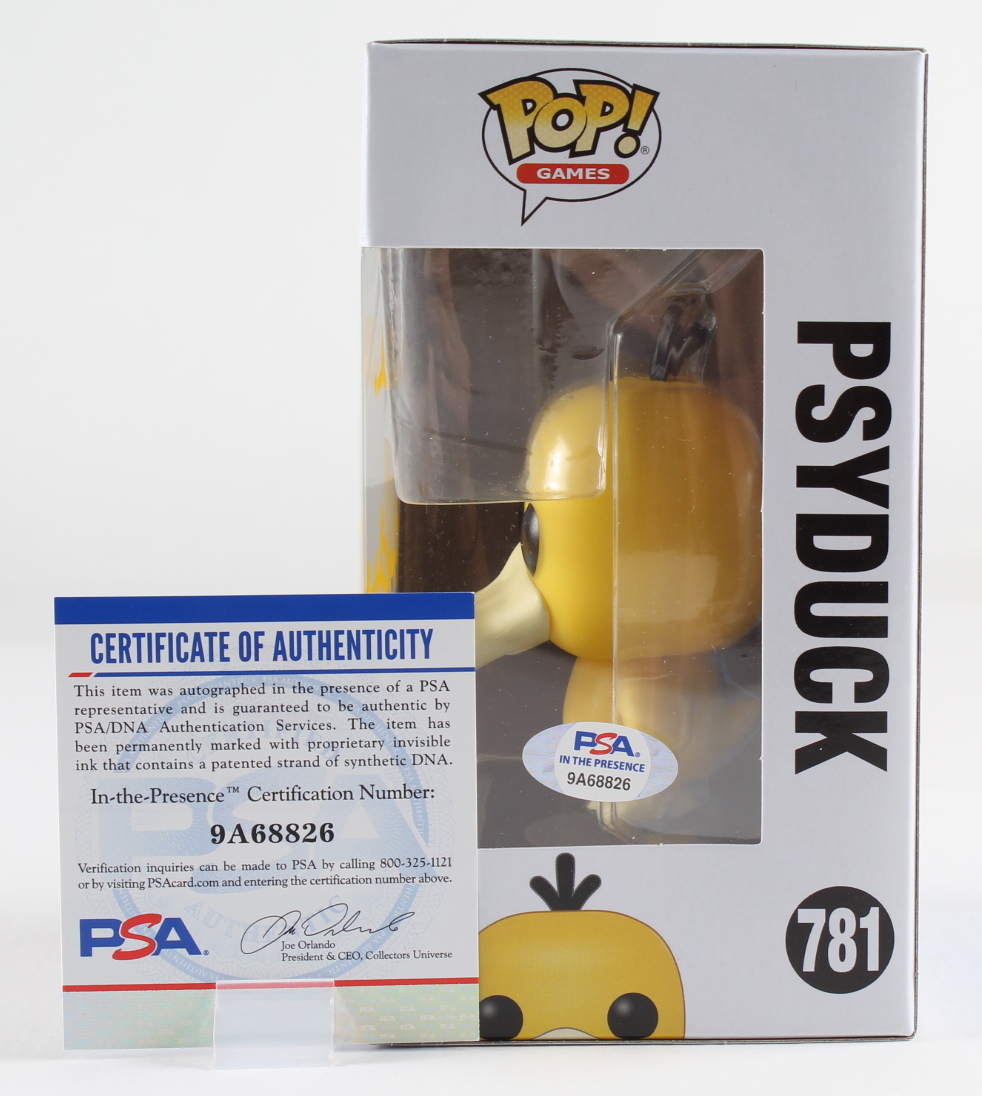 Michael Haigney Signed "Pokemon" #781 Psyduck Funko Pop! Vinyl Figure Inscribed "Psyduck" (PSA) at PristineAuction.com Michael Haigney Signed "Pokemon" #781 Psyduck Funko Pop! Vinyl Figure Inscribed "Psyduck" (PSA) at PristineAuction.com