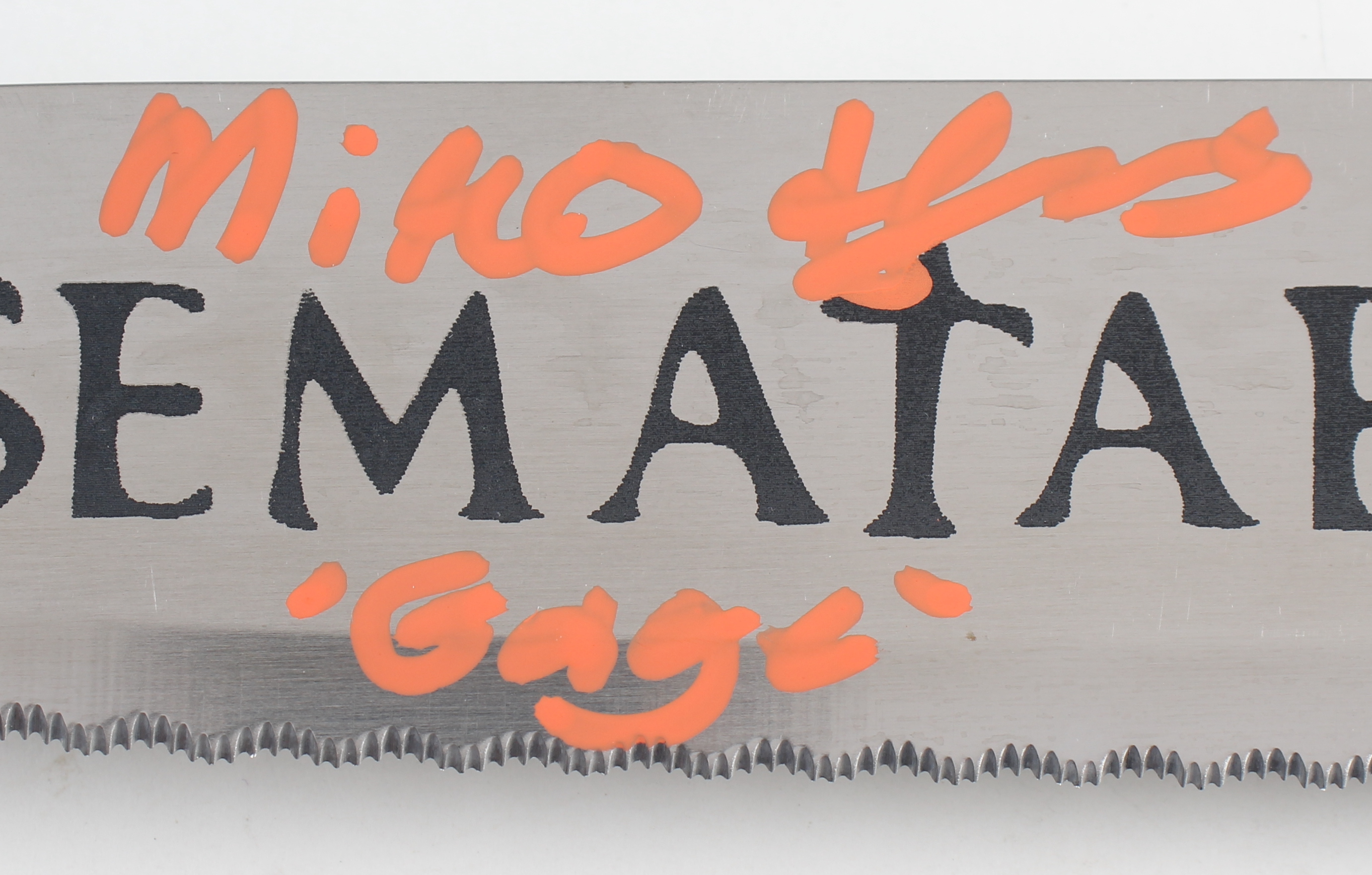 Miko Hughes Signed "Pet Sematary" Steel Knife Inscribed "Gage" (JSA COA) at PristineAuction.com Miko Hughes Signed "Pet Sematary" Steel Knife Inscribed "Gage" (JSA COA) at PristineAuction.com
