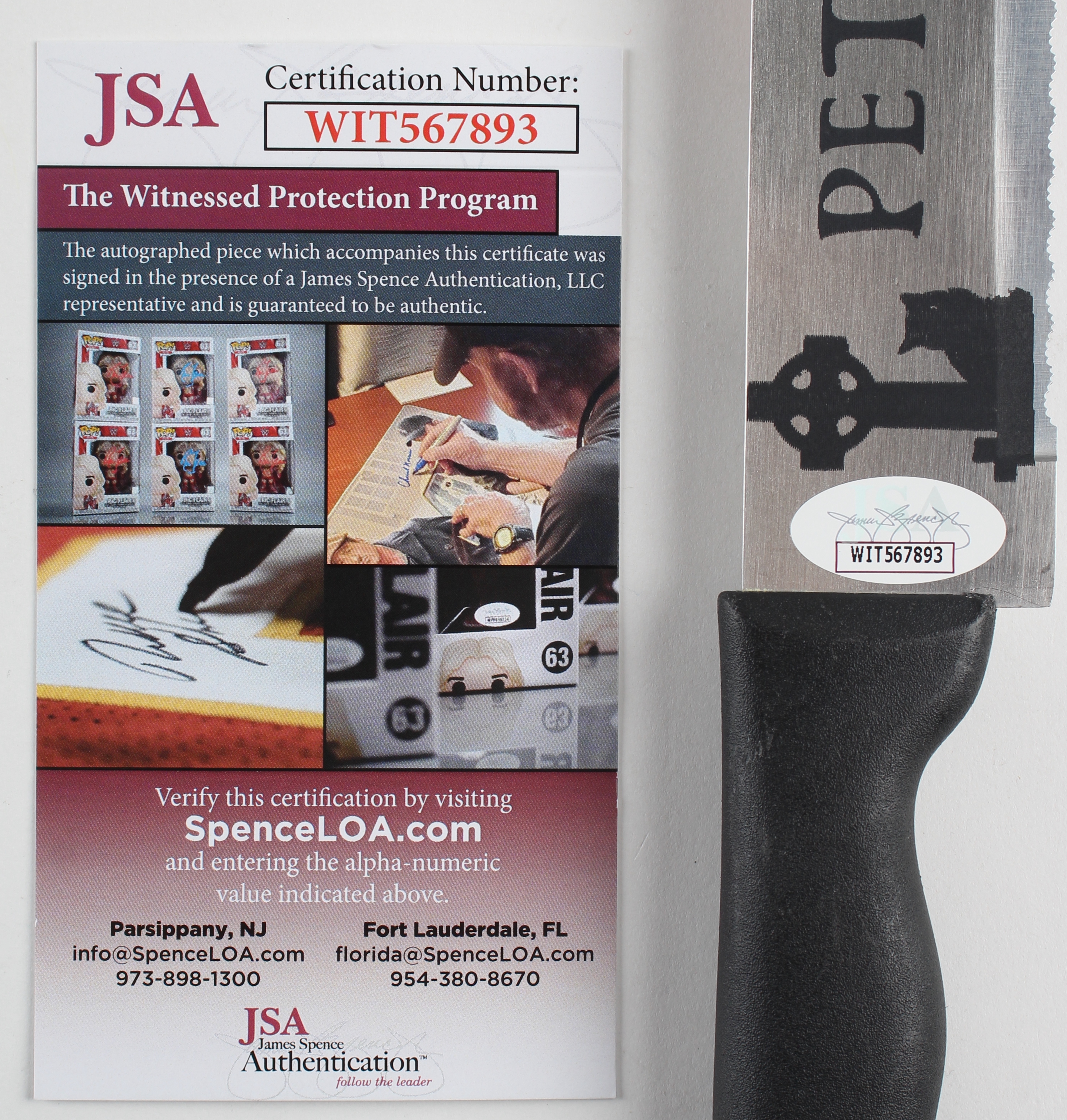 Miko Hughes Signed "Pet Sematary" Steel Knife Inscribed "Gage" (JSA COA) at PristineAuction.com Miko Hughes Signed "Pet Sematary" Steel Knife Inscribed "Gage" (JSA COA) at PristineAuction.com