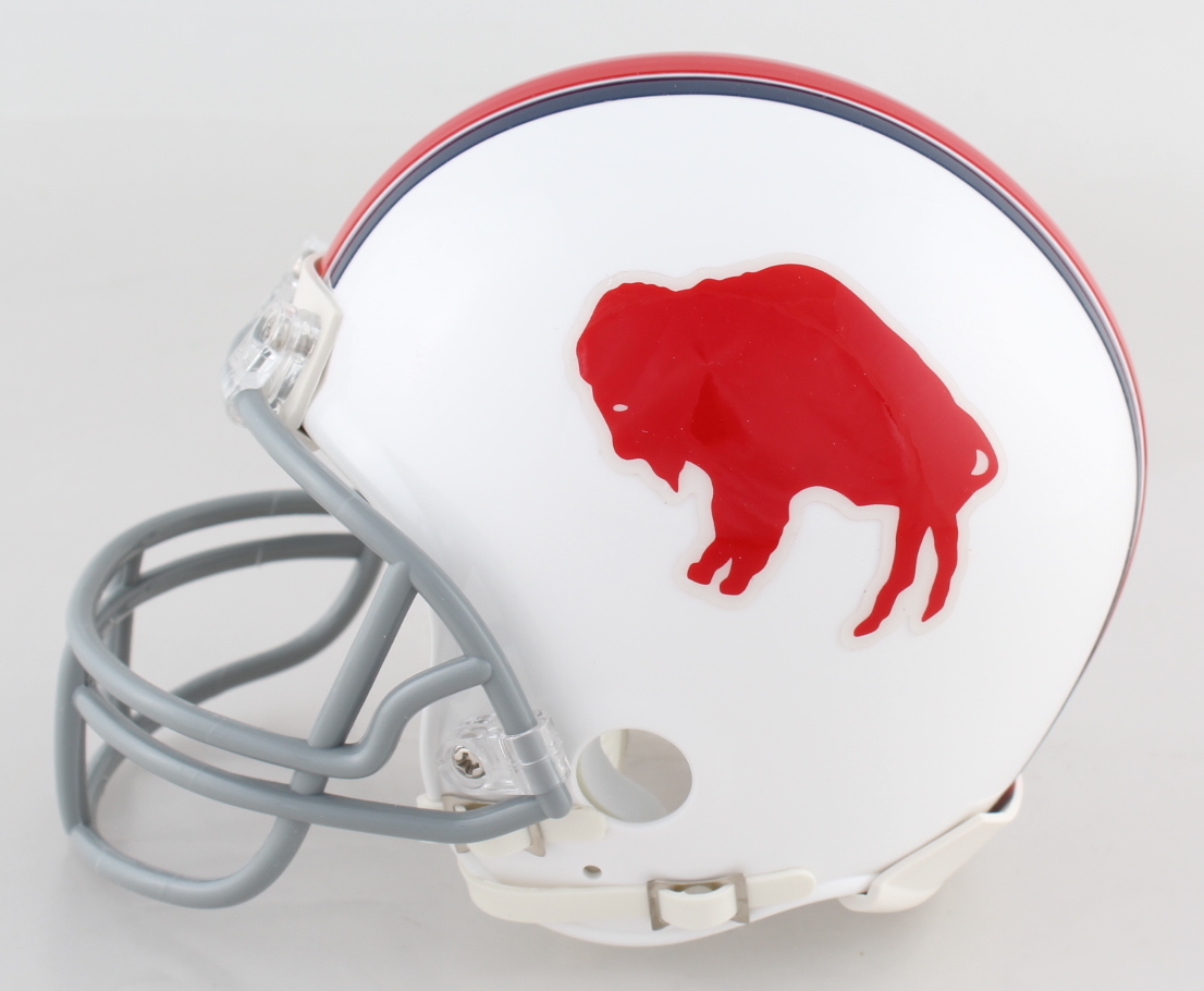 O. J. Simpson Signed Bills Throwback Mini Helmet Inscribed "HOF 85'" (JSA COA) at PristineAuction.com O. J. Simpson Signed Bills Throwback Mini Helmet Inscribed "HOF 85'" (JSA COA) at PristineAuction.com