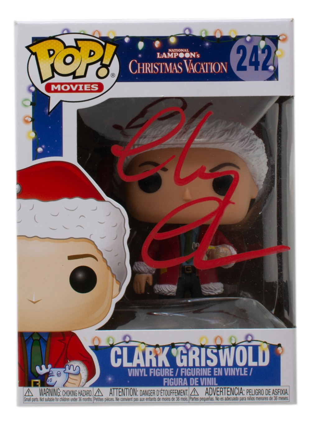 Chevy Chase Signed "National Lampoon's Christmas Vacation" #242 Clark Griswold Funko Pop! Vinyl Figure (Beckett) at PristineAuction.com Chevy Chase Signed "National Lampoon's Christmas Vacation" #242 Clark Griswold Funko Pop! Vinyl Figure (Beckett) at PristineAuction.com