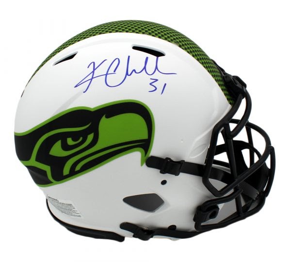 Kam Chancellor Signed Seahawks Full-Size Authentic On-Field Lunar Eclipse Alternate Speed Helmet (Radtke) at PristineAuction.com Kam Chancellor Signed Seahawks Full-Size Authentic On-Field Lunar Eclipse Alternate Speed Helmet (Radtke) at PristineAuction.com