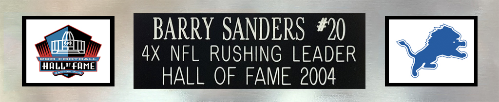 Barry Sanders Signed 35x43 Custom Framed Jersey Display (Beckett & Steiner) at PristineAuction.com Barry Sanders Signed 35x43 Custom Framed Jersey Display (Beckett & Steiner) at PristineAuction.com