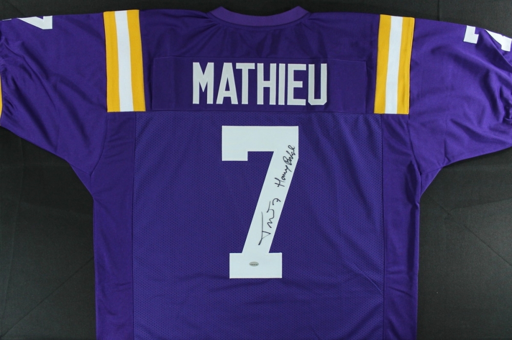 tyrann mathieu signed lsu jersey tyrann mathieu signed lsu jersey