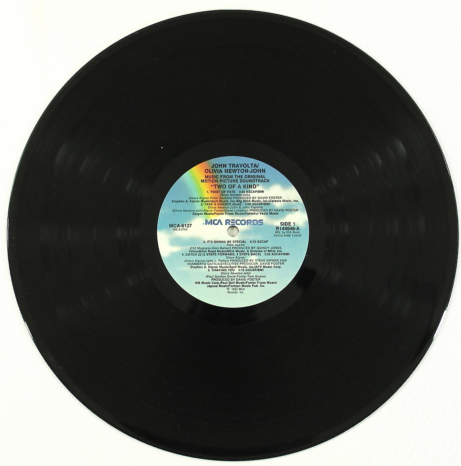 John Travolta Signed "Two of A Kind" Original Movie Soundtrack Vintage LP Record Album (PA LOA) at PristineAuction.com John Travolta Signed "Two of A Kind" Original Movie Soundtrack Vintage LP Record Album (PA LOA) at PristineAuction.com