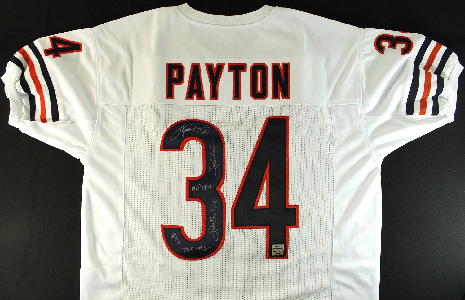 Walter Payton Signed Bears Jersey with (5) Career Stat Inscriptions (Payton Hologram & PSA LOA) at PristineAuction.com Walter Payton Signed Bears Jersey with (5) Career Stat Inscriptions (Payton Hologram & PSA LOA) at PristineAuction.com
