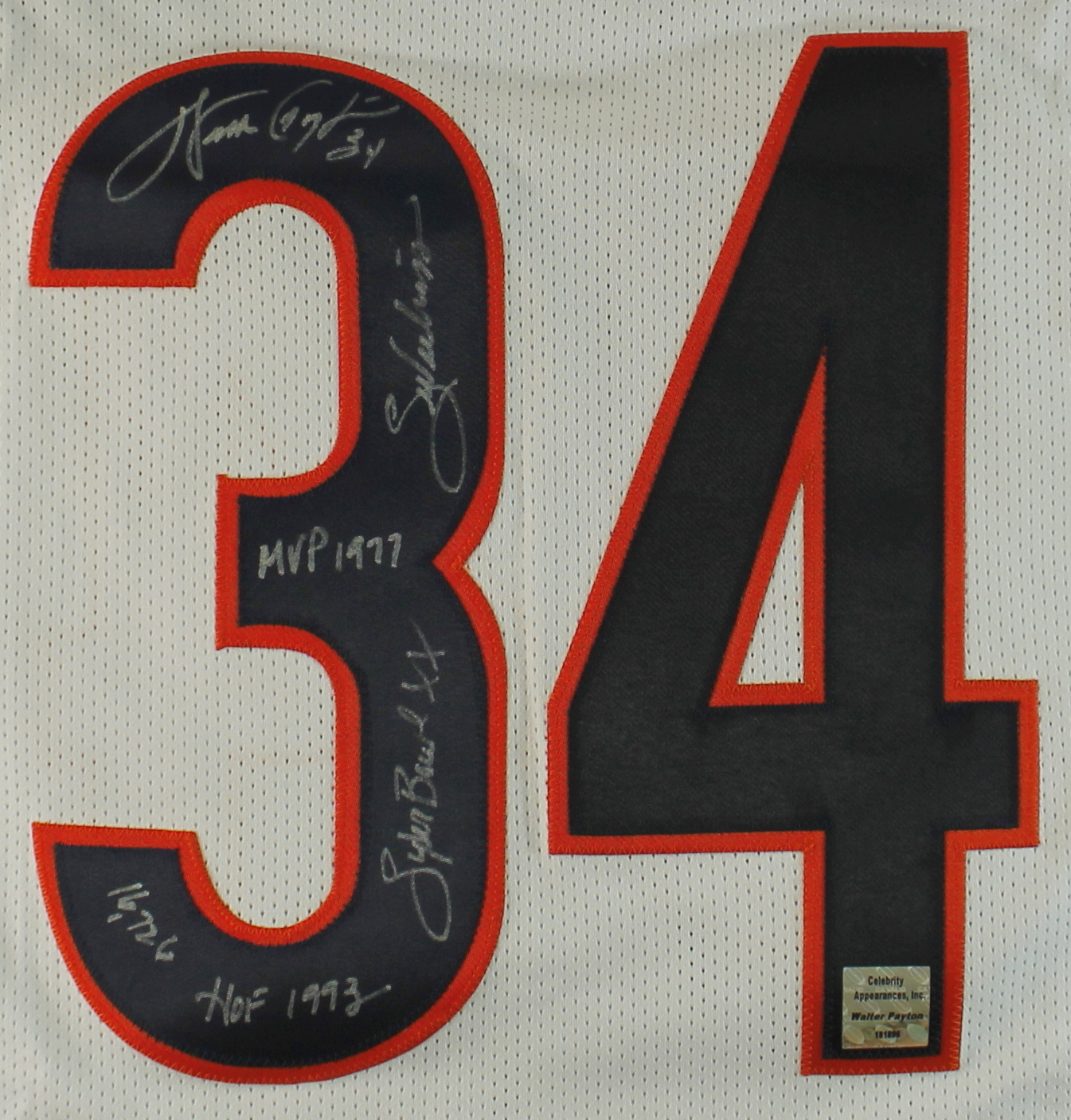Walter Payton Signed Bears Jersey with (5) Career Stat Inscriptions (Payton Hologram & PSA LOA) at PristineAuction.com Walter Payton Signed Bears Jersey with (5) Career Stat Inscriptions (Payton Hologram & PSA LOA) at PristineAuction.com