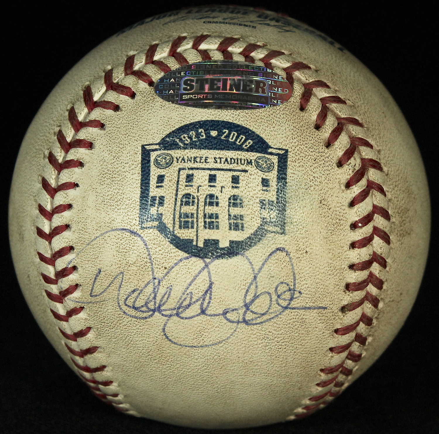 Derek Jeter Signed Game Used OML Yankee Stadium Final Season Commemorative Baseball (Steiner & MLB Hologram) at PristineAuction.com Derek Jeter Signed Game Used OML Yankee Stadium Final Season Commemorative Baseball (Steiner & MLB Hologram) at PristineAuction.com