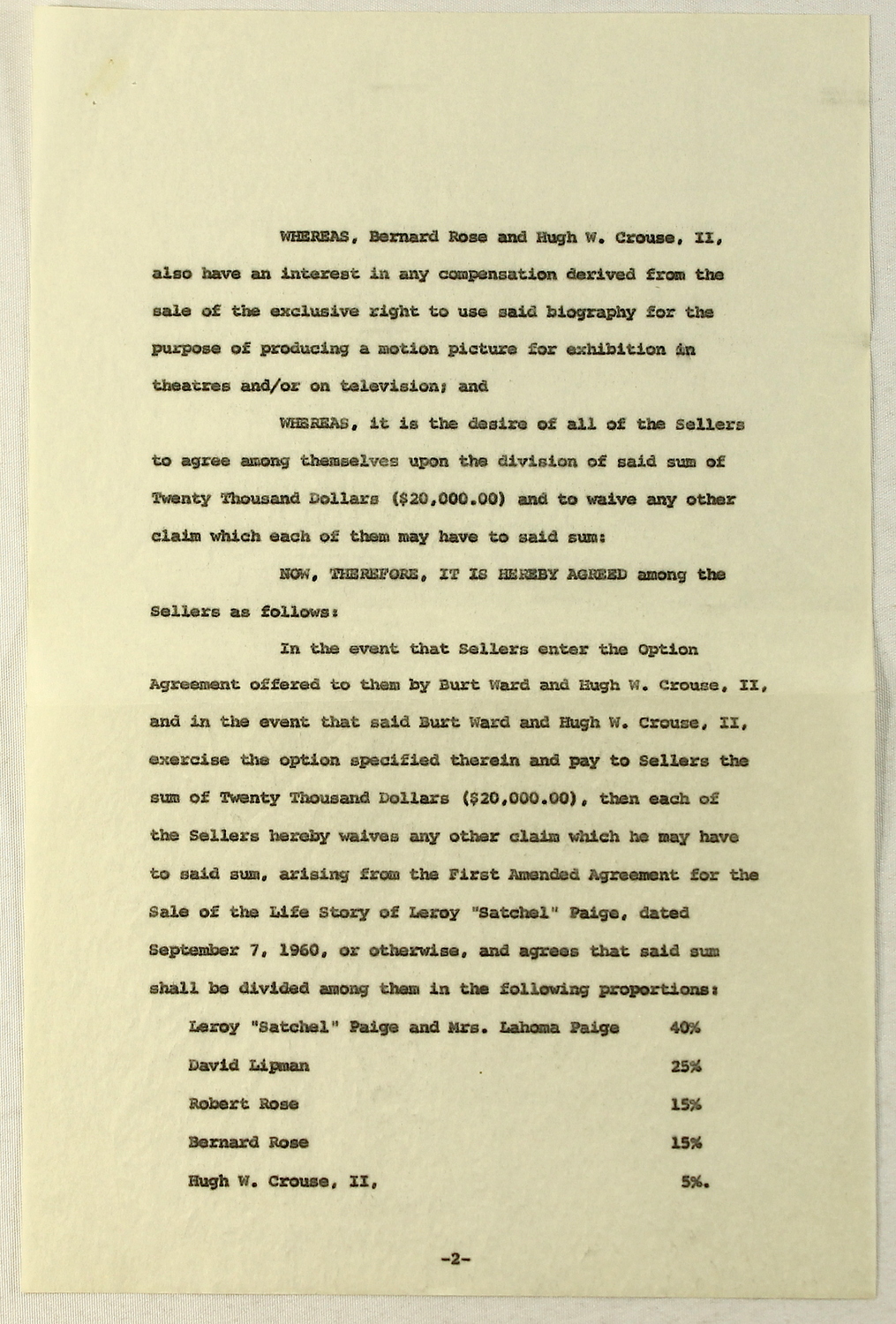 Satchel Paige Signed Original 1970 Vintage Contract for the Movie Rights to His Autobiography "Maybe I'll Pitch Forever" (PSA ALOA) at PristineAuction.com Satchel Paige Signed Original 1970 Vintage Contract for the Movie Rights to His Autobiography "Maybe I'll Pitch Forever" (PSA ALOA) at PristineAuction.com