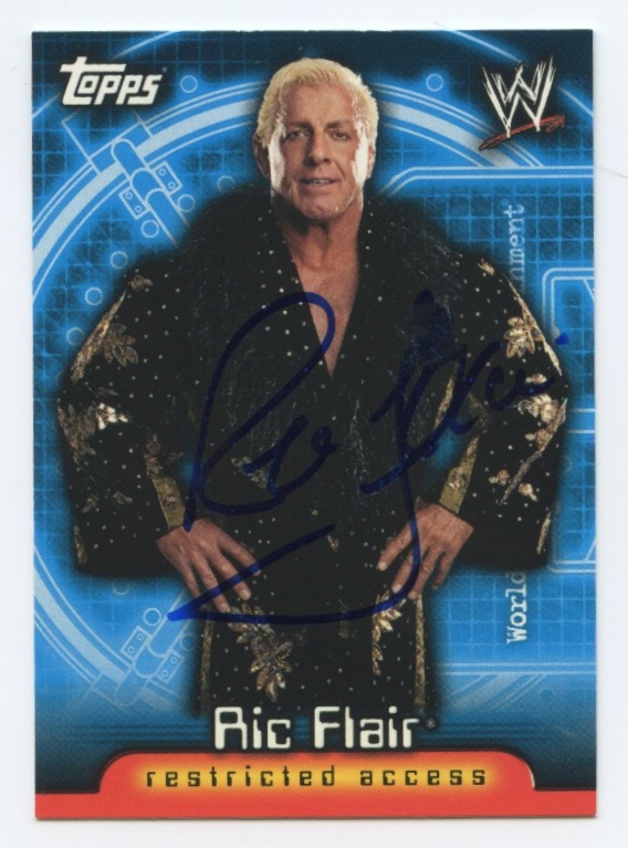 Ric Flair Signed WWE Trading Card (PA LOA) at PristineAuction.com Ric Flair Signed WWE Trading Card (PA LOA) at PristineAuction.com