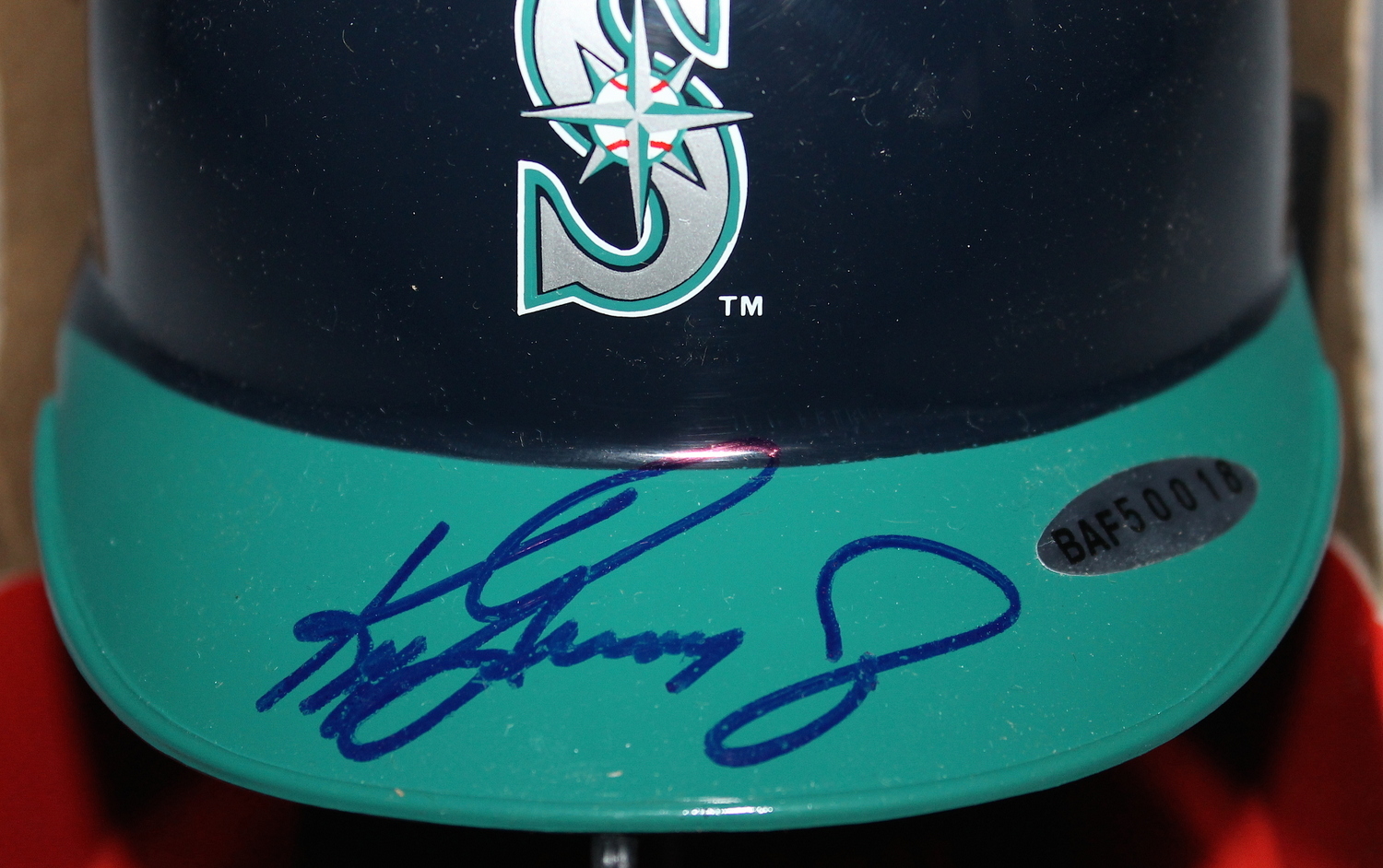 Ken Griffey Jr. Signed Mariners Mini Helmet (UDA COA) at PristineAuction.com Ken Griffey Jr. Signed Mariners Mini Helmet (UDA COA) at PristineAuction.com