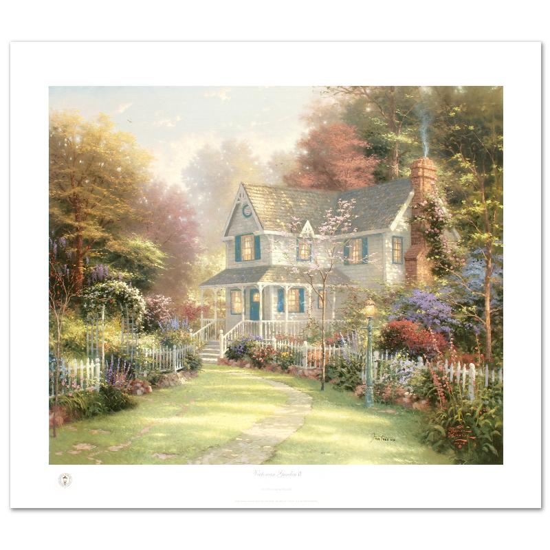 Thomas Kinkade Signed "Victorian Garden II" 28" x 24" Limited Edition Classics Collection Lithograph #GP 84/965 at PristineAuction.com Thomas Kinkade Signed "Victorian Garden II" 28" x 24" Limited Edition Classics Collection Lithograph #GP 84/965 at PristineAuction.com