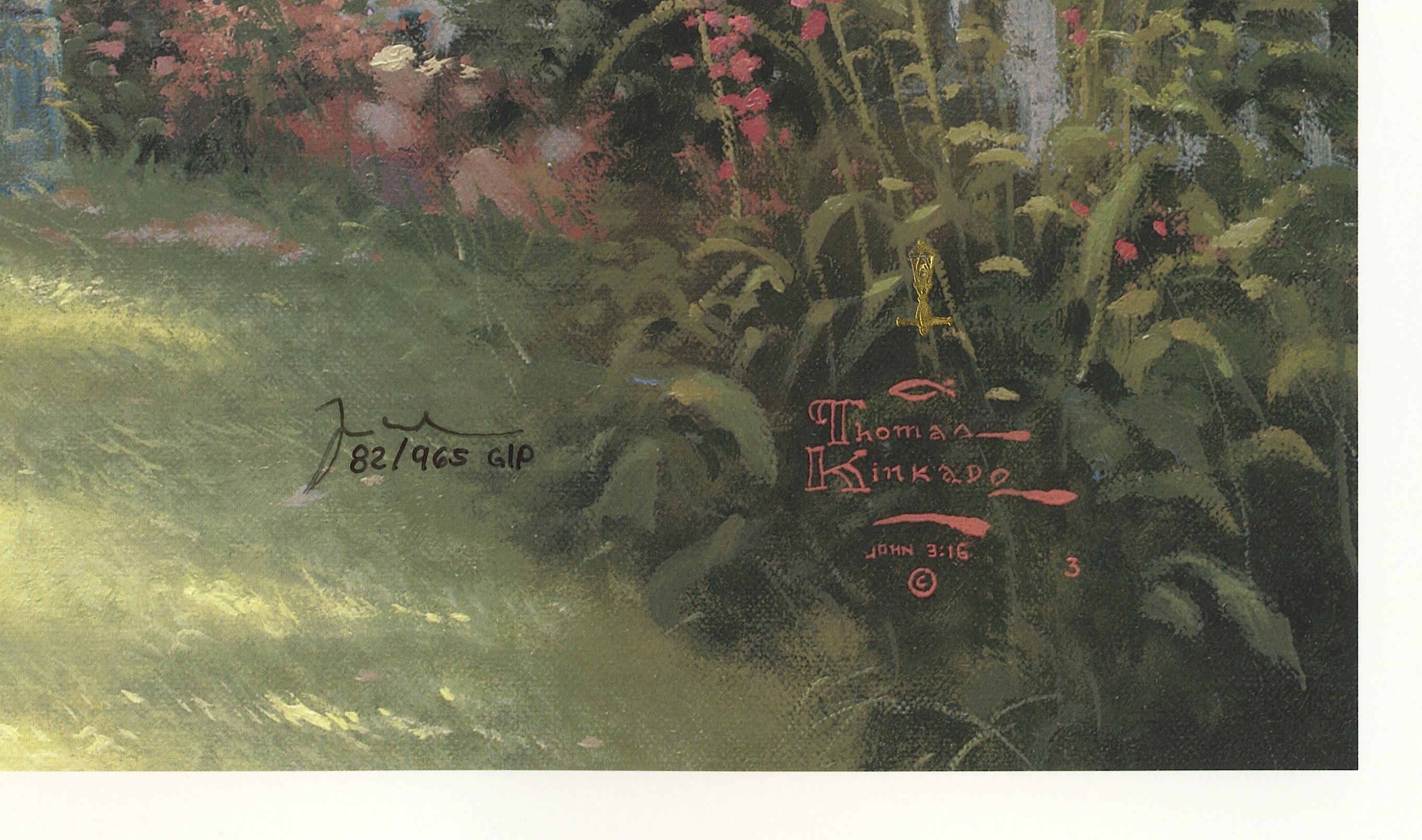Thomas Kinkade Signed "Victorian Garden II" 28" x 24" Limited Edition Classics Collection Lithograph #GP 84/965 at PristineAuction.com Thomas Kinkade Signed "Victorian Garden II" 28" x 24" Limited Edition Classics Collection Lithograph #GP 84/965 at PristineAuction.com