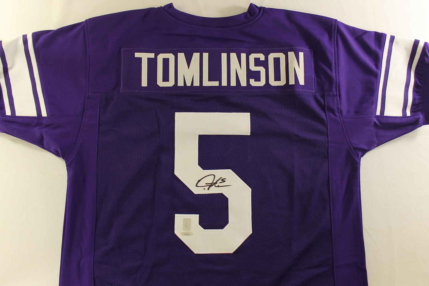 LaDainian Tomlinson Signed TCU Jersey (Tomlinson Hologram & TriStar COA) at PristineAuction.com LaDainian Tomlinson Signed TCU Jersey (Tomlinson Hologram & TriStar COA) at PristineAuction.com