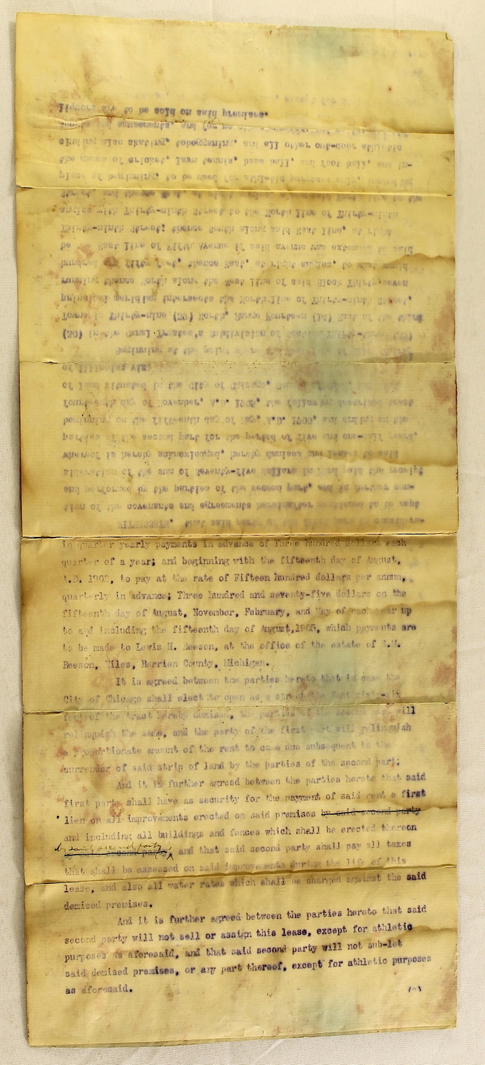 Charles Comiskey & Ban Johnson Signed Original Vintage 1900 Contract Leasing Land for First Location of Chicago White Sox (JSA) at PristineAuction.com Charles Comiskey & Ban Johnson Signed Original Vintage 1900 Contract Leasing Land for First Location of Chicago White Sox (JSA) at PristineAuction.com