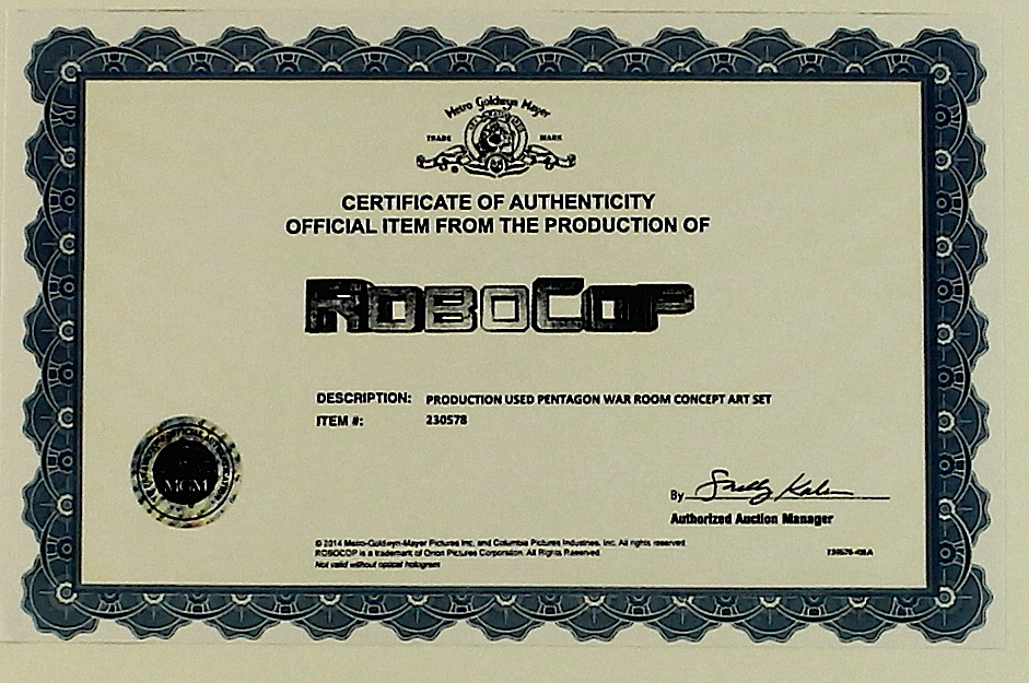 Robocop 2014 Production Used Concept Art 20x24 Matted Display (MGM COA) at PristineAuction.com Robocop 2014 Production Used Concept Art 20x24 Matted Display (MGM COA) at PristineAuction.com