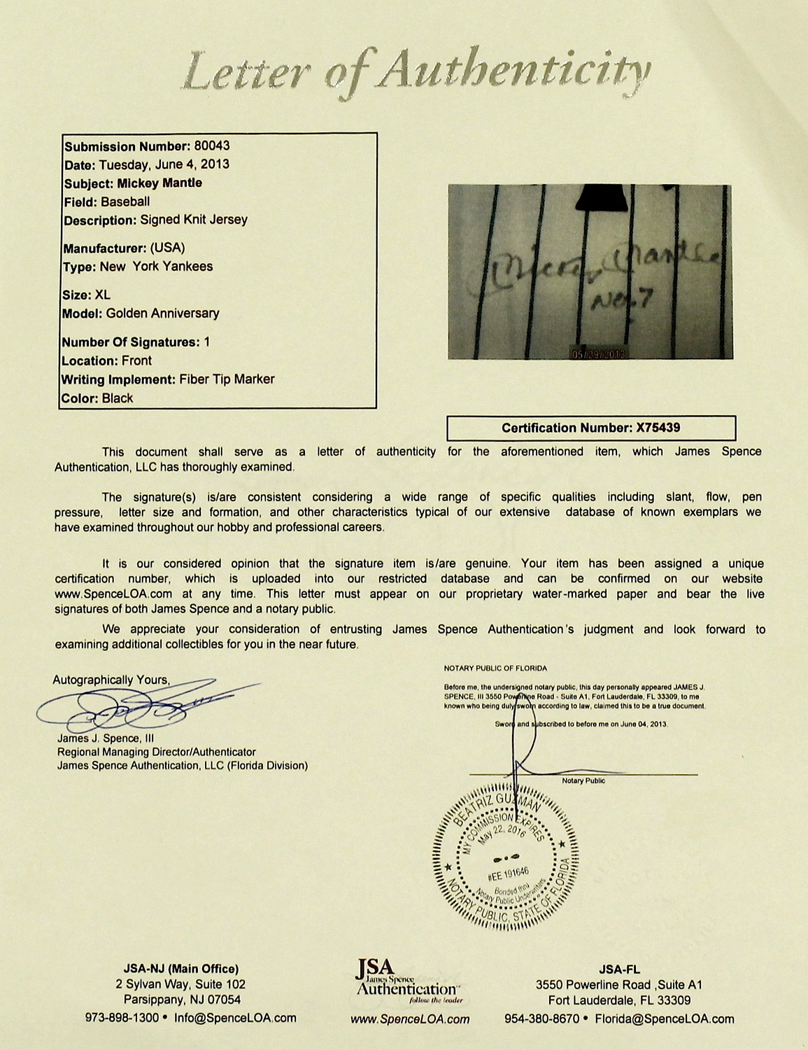 Mickey Mantle Signed Yankees 35x43 Custom Framed Vintage Jersey Display Inscribed "No. 7" (JSA LOA) at PristineAuction.com Mickey Mantle Signed Yankees 35x43 Custom Framed Vintage Jersey Display Inscribed "No. 7" (JSA LOA) at PristineAuction.com