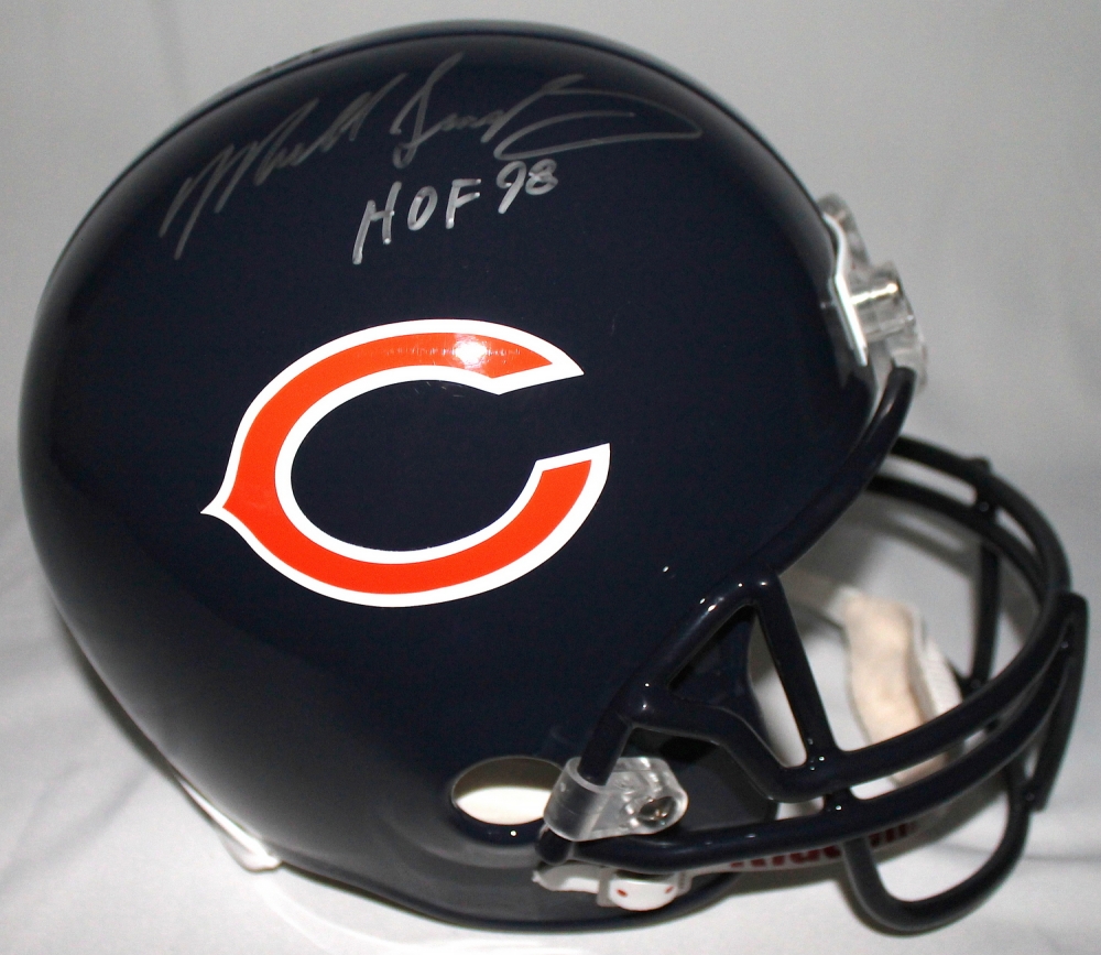 Mike Singletary Signed Bears Mini-Helmet Inscribed "HOF 98" (Schwartz