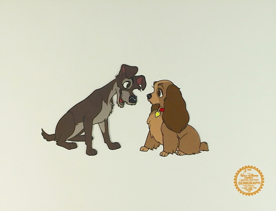 "Lady and the Tramp" Walt Disney Limited Edition Animation Serigraph Cel at PristineAuction.com "Lady and the Tramp" Walt Disney Limited Edition Animation Serigraph Cel at PristineAuction.com