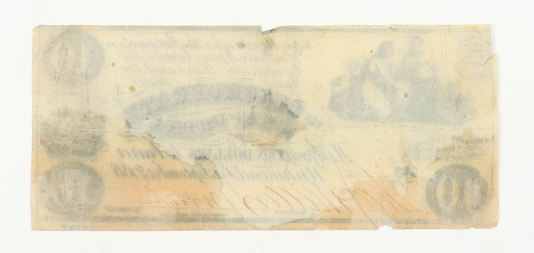 1861 $10 Ten Dollar Confederate States of America Bank Note at PristineAuction.com 1861 $10 Ten Dollar Confederate States of America Bank Note at PristineAuction.com